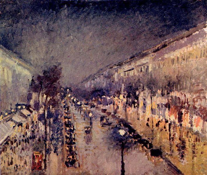 Boulevard Montmartre in der Nacht